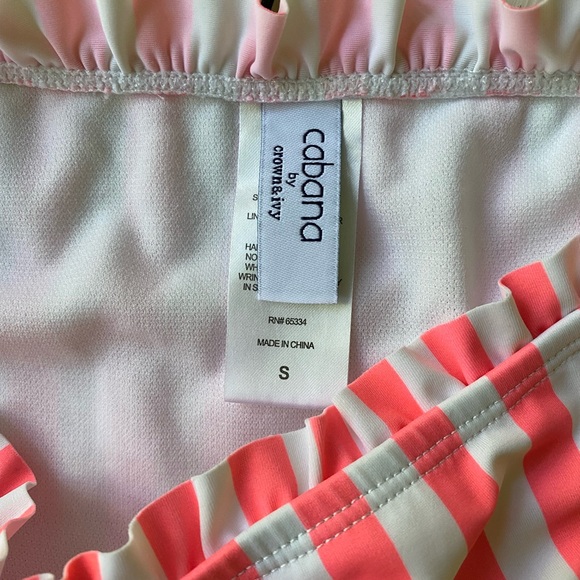 Pink and white striped two-piece Cabana swimsuit - Picture 8 of 8